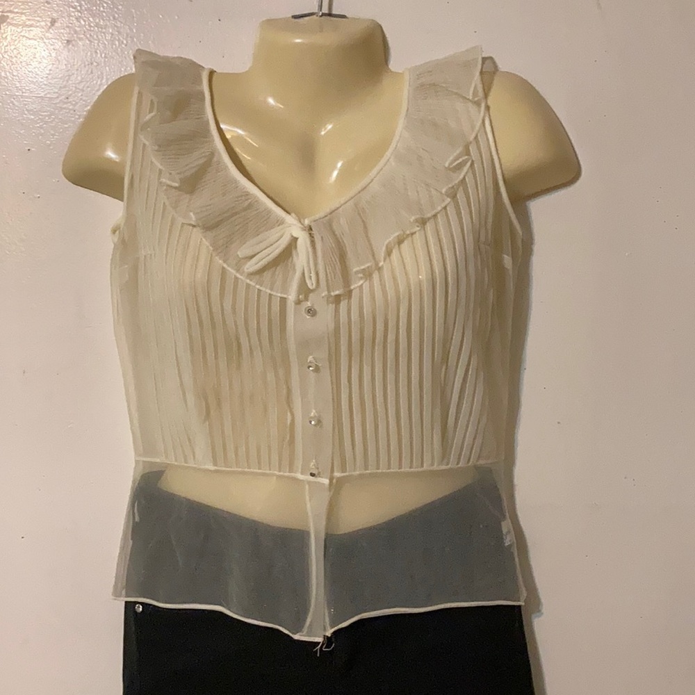 Vintage 40’s Judy Bond Sheer Nylon Blouse, size 34, So sexy